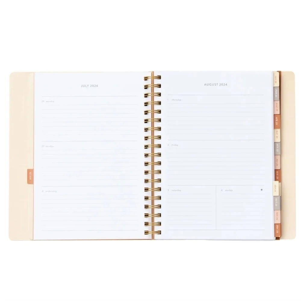 Floral 2025 Planner with Orange Accents